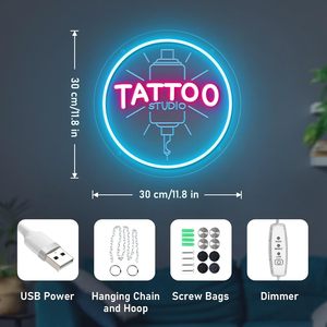Letrero Luminoso LED de Neón para Tienda de Tatuajes, Luz Ambiental Interior Colgante, Letrero Decorativo para Escaparate, Luz Indicadora de Calle, 5V - Product Image 2