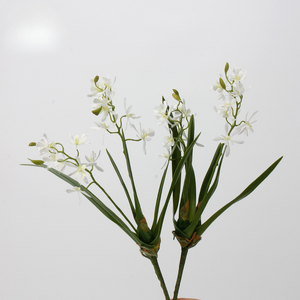 Orchidée artificielle <span class=keywords><strong>Vanda</strong></span> en gros, 2 tiges, feuilles de Cymbidium, toucher réel, pour décoration de mariage et de table à domicile - Product Image 5