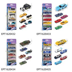 EPT 1:64 Schaal Mini Metalen Speelgoedauto's, 6-Pack Diverse Raceautomodellen, Duw & Rijd Metalen Voertuigen voor Spel & Collectie - Product Image 3