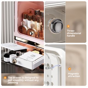 Scatola porta cosmetici <span class=keywords><strong>trasparente</strong></span> Xinhang, grande capacità, mobiletto porta cosmetici multiuso, <span class=keywords><strong>organizer</strong></span> per <span class=keywords><strong>trucchi</strong></span> in plastica <span class=keywords><strong>trasparente</strong></span> - Product Image 5