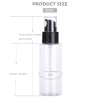 Bouteille de pulvérisation en plastique Portable populaire 50/80/90/100/120/150ml bouteilles de pulvérisation de Lotion en plastique polyvalentes de haute qualité