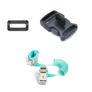 Attache de sécurité Jimei pour enfant, laisse anti-perte, boucle de sécurité 25 mm, double verrouillage, accessoire de harnais pour bébé en plastique - Product Image 4