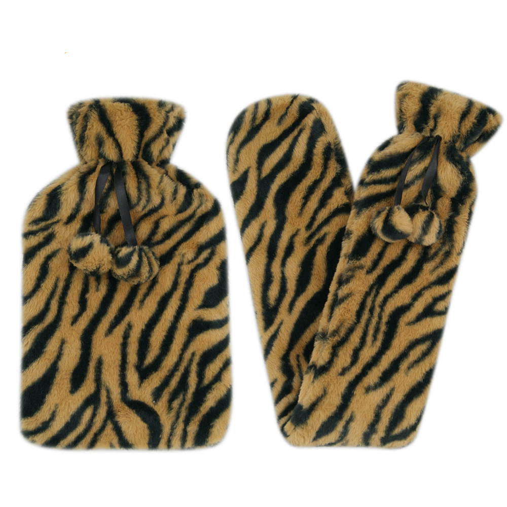 leak proof rubber hot water bottle 2l with soft plush cover