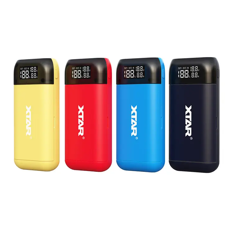 XTAR PB2S 2 slots QC3.0 PD3.0 Fast Charging DIY power bank case for 18650 21700, Power bank casing without battery 18650
