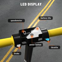 Patinete Eléctrico para Niños, Motor sin Escobillas de 130 W, Suspensión Completa, Impermeable, Dos Ruedas, Plegable, Luces de Colores Ajustables