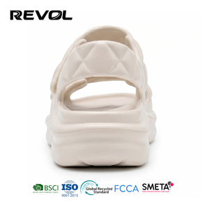 <span class=keywords><strong>Sandali</strong></span> Donna con Zeppa Alta e Cinturini Trapuntati, Simpatici <span class=keywords><strong>Sandali</strong></span> <span class=keywords><strong>Beige</strong></span> Stile Dad con Suola Morbida e Spessa, Scarpe Estive da Spiaggia per Camminare - Product Image 3