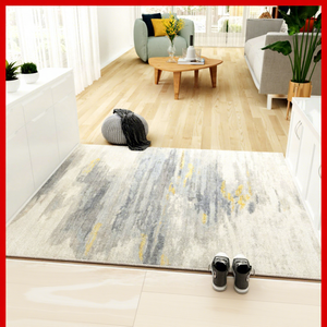 Tapis d'entrée personnalisés antidérapants en polyester à motif géométrique abstrait, ensembles de tapis de luxe à boucles, lavables en machine pour l'entrée - Product Image 2