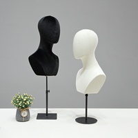 Tête de mannequin femme recouverte de tissu en mousse, support de présentation pour perruques, chapeaux, écharpes, bijoux, vêtements, pour vitrine de magasin