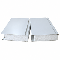 Panneau sandwich EPS personnalisé en acier coloré, panneau d'isolation en polystyrène ignifuge et imperméable pour murs et toitures de maisons préfabriquées