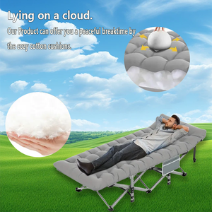 Folding camping cot with storage <b>bag</b> for adults Portable lightweight sleeping <b>bed</b> for outdoor traveling hiking easy to set up - Product Image 3