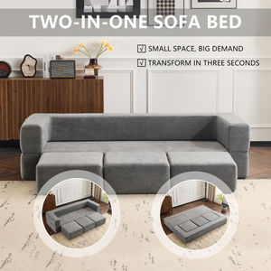 Top 10 Trending Convertible Contemporary Sleeper Floor <b>Sofa</b> with Fabric Upholstery <b>for</b> Living Room Exporter China - Product Image 5