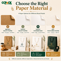 Sacs en papier pour bijoux en papier kraft brun avec poignées en ruban et logo personnalisé pour l'emballage de coffrets cadeaux de luxe et les commandes en gros