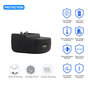 Chargeur de voyage universel interchangeable 18W 100-240V 5V 2.5A 2A 1A 3A Chargeur mural USB Adaptateur secteur USB interchangeable - Product Image 5