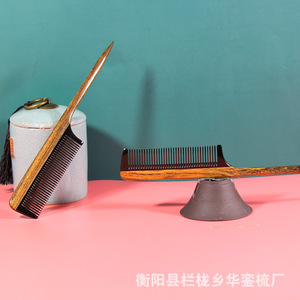 Peine de cuerno de buey Chen Guibao con punta en forma de cola, peine de madera de sándalo para la población en general, origen del condado de Hengyang - Product Image 3