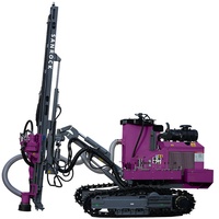 Foreuse DTH sur chenilles pour forage de trous de tir miniers, machine de forage hydraulique