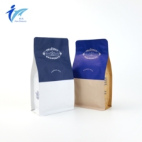Sac à fermeture éclair pour grains de café, à fond plat, durable, personnalisé et imprimé sur mesure en PP, pour la conservation de la fraîcheur et de l'arôme, vente en gros rapide et fiable