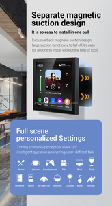 4 Zoll WLAN Smart Home Stereo-Verstärker 2-Kanal 2X25W Touchscreen Bluetooth Wandverstärker mit RJ45-Anschluss Fernbedienung - Product Image 3