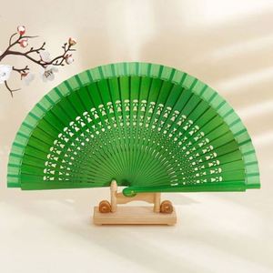 Abanico Plegable de Madera Natural Hecho a Mano con Impresión Personalizada, Regalos Empresariales, Publicidad, Festivales de Bambú - Product Image 6