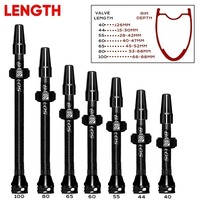 Valve Presta BUCKLOS pour vélo, 40/60/44/55/65/80/100 mm, valve à air tubeless, alliage CNC, noyau amovible, F/V, pour pneus de VTT et de vélo de route
