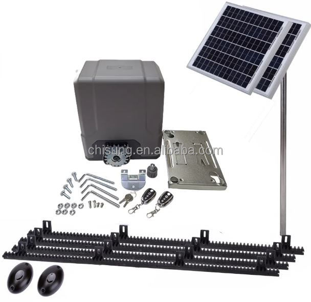 Solar Power Remote Sliding Gate Motor Electric Automatic Sliding Gate Opener CSPY-800 DC Motor 800kg