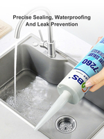 KJ-7260 TOBS 300ml/600ml blanc étanche résistant aux hautes températures mastic de Silicone neutre pour sceller l'adhésif de verre pour
