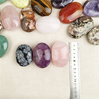Lot de Pierres Ovale Semi-Précieuses Assorties, Polies et Lisses, pour la Guérison des Chakras et l'Ornementation Intérieure