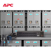 APC PDU AP7922B 2U Rack C13 PDU avec commutateur 32A pour serveur 230V PDU C19 Rack C13 Disjoncteur et distribution de rack en plastique métallique