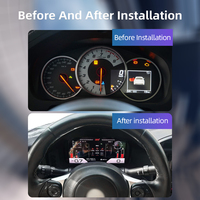 Untuk Toyota 86 Subaru BRZ 2013-2019 ACARDASH Upgrade Parts Meter Cluster Speedometer Panel + Navigasi Android dengan Serat Karbon
