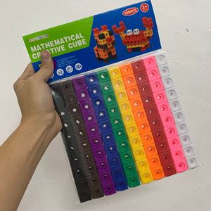 Cubes de comptage <span class=keywords><strong>mathématiques</strong></span> pour la rentrée <span class=keywords><strong>scolaire</strong></span>, blocs de comptage à assembler avec cartes STEM, jeux de construction préscolaires avec cubes <span class=keywords><strong>mathématiques</strong></span> - Product Image 6