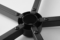 Base pivotante ergonomique moderne pour mobilier de bureau, personnalisable en gros, 5 étoiles, noire/chromée, amovible