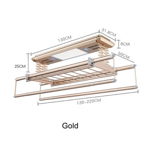 Di alta qualità del soffitto automatico vestiti Airer stendibiancheria UV retrattile balcone asciugatrice con Design pieghevole - Product Image 1