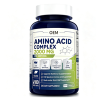 Capsules de Complexe d'Acides Aminés en Gros OEM, 180 Comprimés, 2000mg, Complément Alimentaire en Vrac, Marque Privée pour Distributeurs
