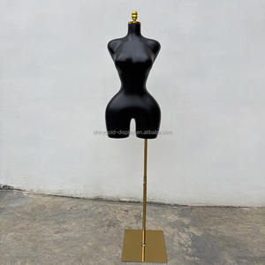 Mannequin féminin brésilien HOT de Guangzhou, grande taille, avec hanches généreuses, en cuir mat doré, demi-corps supérieur - Product Image 3