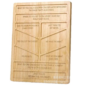 Tabla de queso de madera, tabla de cortar de bambú hecha a mano, apta para alimentos, a prueba de humedad, para cocina, postres y frutas. - Product Image 5