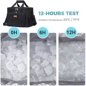 Sac isotherme portable à fermeture éclair, grande capacité, imperméable, avec logo personnalisé, pour pique-nique, boîte à lunch, sac de transport pour adultes, femmes et hommes - Product Image 5