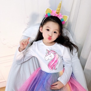 Unicorn Dress per Le Ragazze Tutu Arcobaleno Principessa Vestiti Del Bambino Vestito da Partito Dei Capretti Del Bambino Della Ragazza di Natale di Halloween Del Costume di Cosplay - Product Image 4