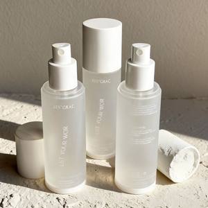 Emballage de flacon de soin corporel personnalisé givré, luxe, 50 ml, 100 ml, flacon pompe sans air <span class=keywords><strong>en</strong></span> plastique pour soin de la peau - Product Image 1
