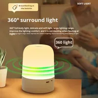 Lampe de table LED RGB portable à économie d'énergie, contrôle tactile crépusculaire, certifiée FCC, intensité variable, lampe de nuit LED à brancher sur prise murale, lampes de camping