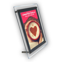 Panneau de menu LED A3/A4, commande de nourriture au restaurant, liste de repas LED, boîte à lumière en cristal, fournisseur en gros en Chine