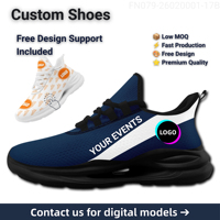 Chaussures de sport pour hommes avec design graphique personnalisé, doublure en maille souple, pour la course décontractée – Fabrication de chaussures
