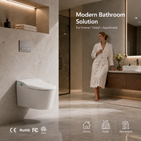 Toilette intelligente murale moderne avec plomberie dissimulée et réservoir d'eau intégré
