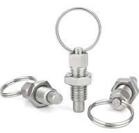 Goupille filetée à épaule en acier inoxydable avec poignée à anneau fendu, goupille à dégagement rapide, grade A2-70 pour applications mécaniques
