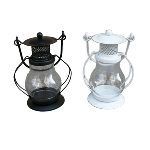 Portavelas de hierro duradero para exteriores de alta demanda, estilo linterna china, para decoración del hogar con velas de tormenta, Furbish Home Decor - Product Image 1