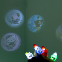 Lampe de projection de doigt de dessin animé, lampe de doigt, anneau lumineux, support LED, jouets lumineux créatifs