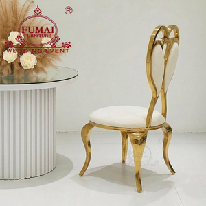 European Style Hotel <b>Chair</b> with White Foam Cushion Gold Wood Frame Open <b>Back</b> Saber Leg Indoor Commercial Furniture - Product Image 2