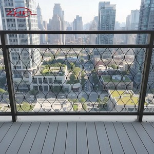 316 Stainless Steel <b>Wire</b> Plain Woven Rope Mesh Frames & Net with Cutting Service for Zoo Animal Enclosures - Product Image 1