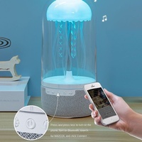 Subwoofer Mécanique Méduse pour Enceinte Bluetooth avec Lumière d'Ambiance Bluetooth Sans Fil, Veilleuse LED Sans Fil de Chevet