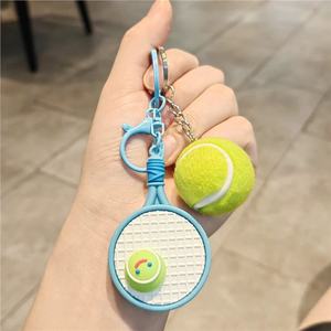 2026 Hot Sale Sports Lovers Key Chain Cute Girls Purse Decoration Women <b>Handbag</b> <b>Charms</b> Lovely Tennis Keychain for Promotion Gift - Product Image 4