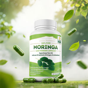 Groothandelsprijs OEM ODM Private Label Pure Natuurlijke <span class=keywords><strong>Moringa</strong></span> Bladcapsules Antioxidanten Immuunondersteuning Energie Plus 120 <span class=keywords><strong>Capsules</strong></span> - Product Image 5
