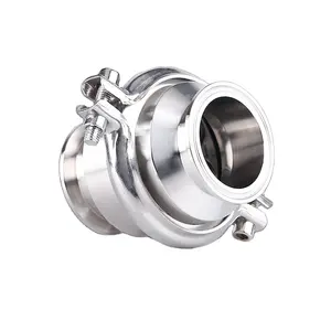 DN15-DN200 Sanitary Stainless Steel 304/316L 1 Way Valve Non Return Quick-Install Tri Clamp Check Valve